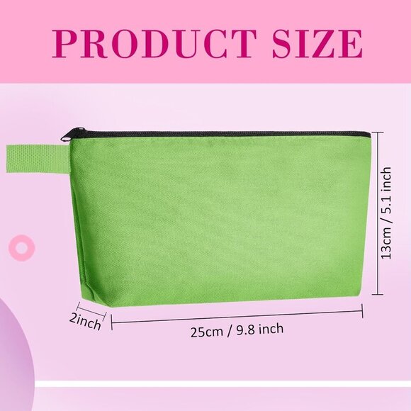 10 Pieces Canvas Makeup Bags Bulk for Women Travel Cosmetic Organizer Plain Stor - Picture 2 of 7